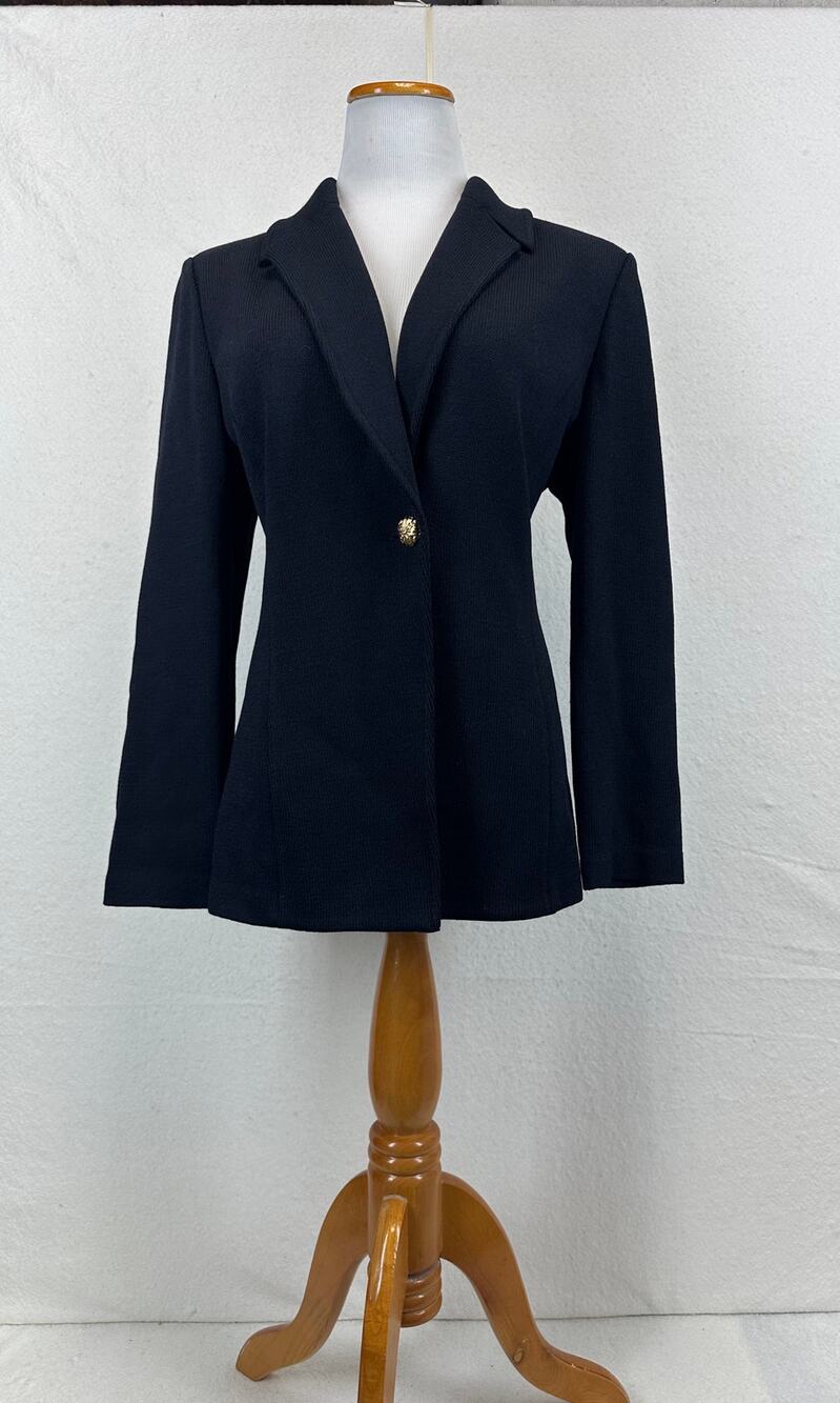 St. John Collection Fall 2007 Vintage Santana Knit Single Button Blazer SZ 10